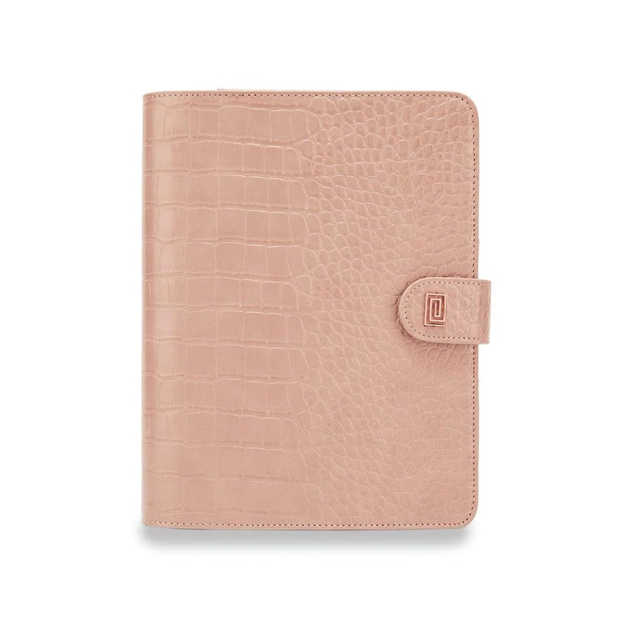 Rose Nude Croco Euro Ring | SS1. Euro A6 Ring Agenda | A6 Planner Cover | NOTIQ