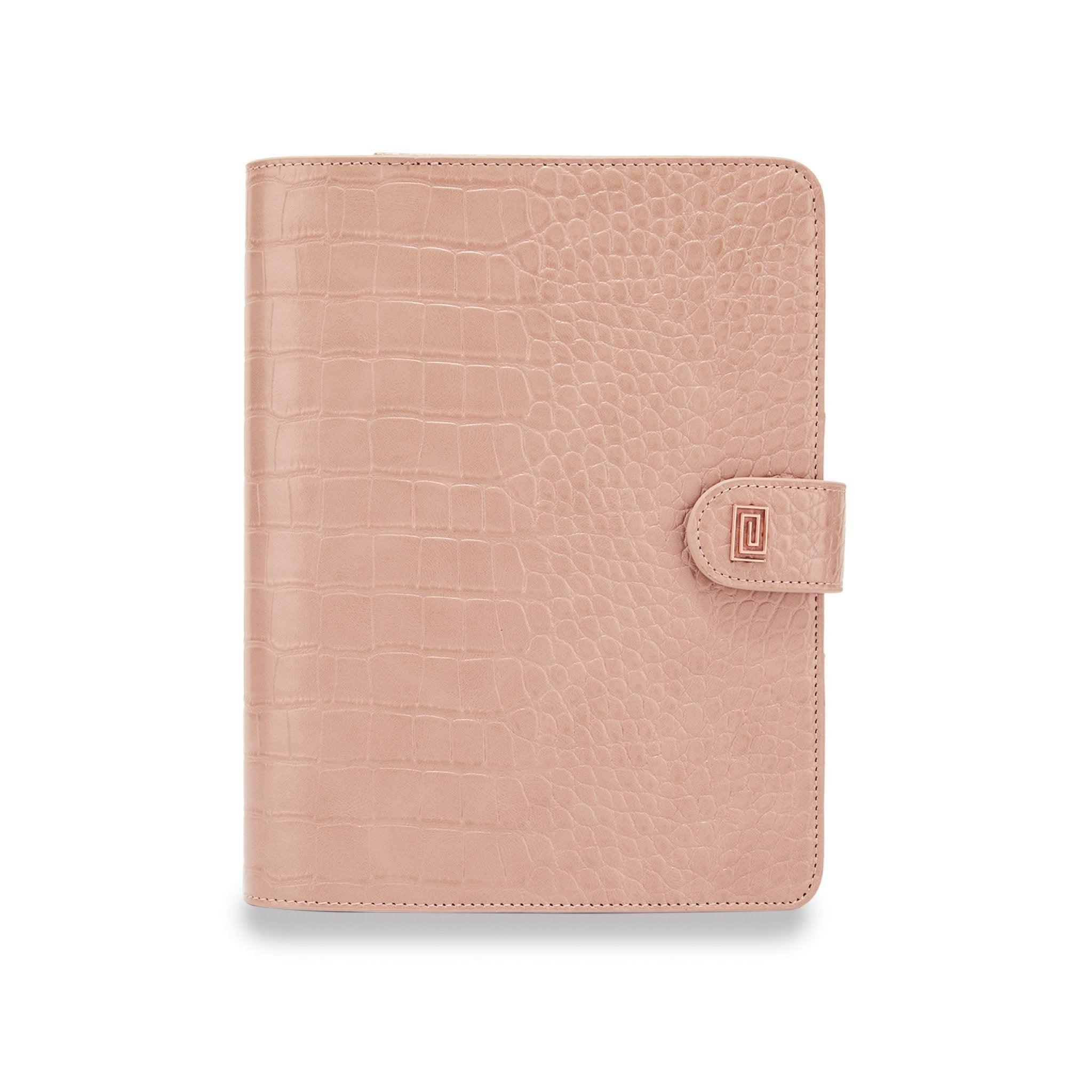 Rose Nude Croco Memo | SS6. Memo Ringless Agenda | B6 Notebook Planner Cover | NOTIQ