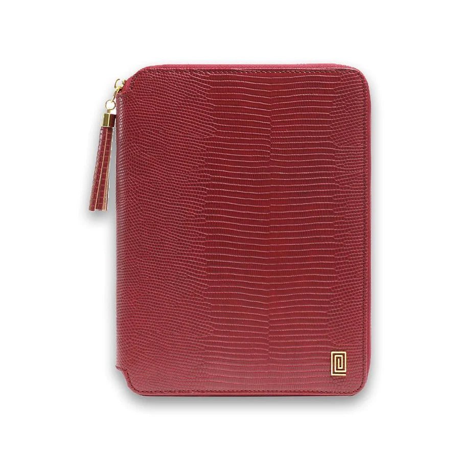 Rouge Lizard Mono | SS9. Mono Zip Folio Ringless Agenda | B6 or Mini Planner Cover | NOTIQ