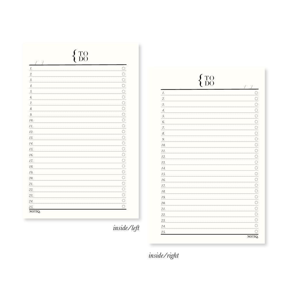 Pearl White | To Do List Planner Inserts & Refill | NOTIQ