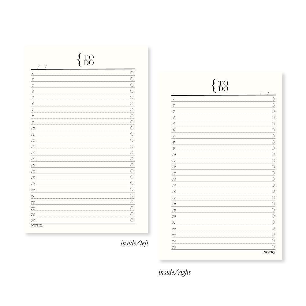 Checklist Sheet A6 Inserts Printable to Do List, Get It Done List