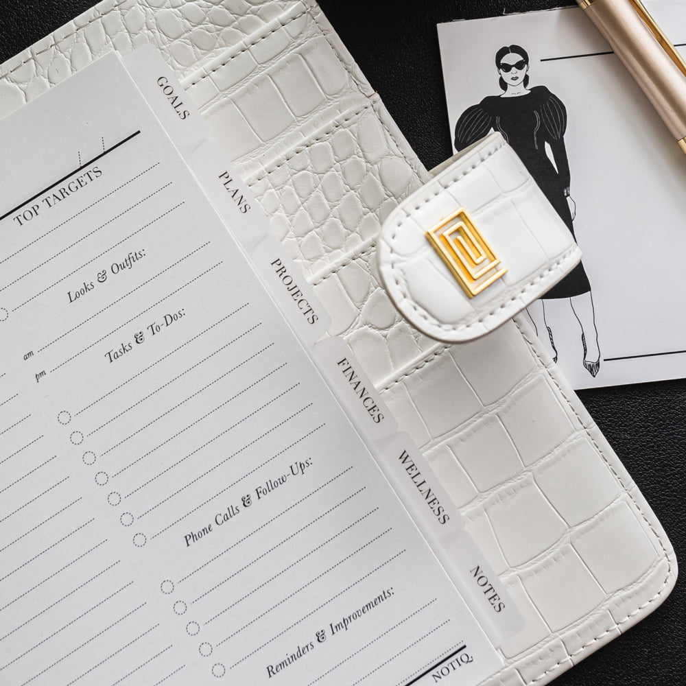 A5 Rings Rose Blush Shimmer | My Lifestyle Side Tab Planner Dividers | NOTIQ