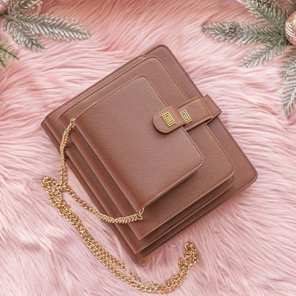 Caramel Saffiano | OUTLET | XS1. Poca Wallet Ring Agenda | Pocket Planner Cover | Retired | Final Sale | NOTIQ