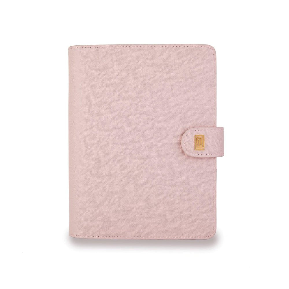 Gold on Rosebud Saffiano Poca Plus Rings | XS3. Poca Plus Ring Agenda | Pocket Planner Cover | NOTIQ