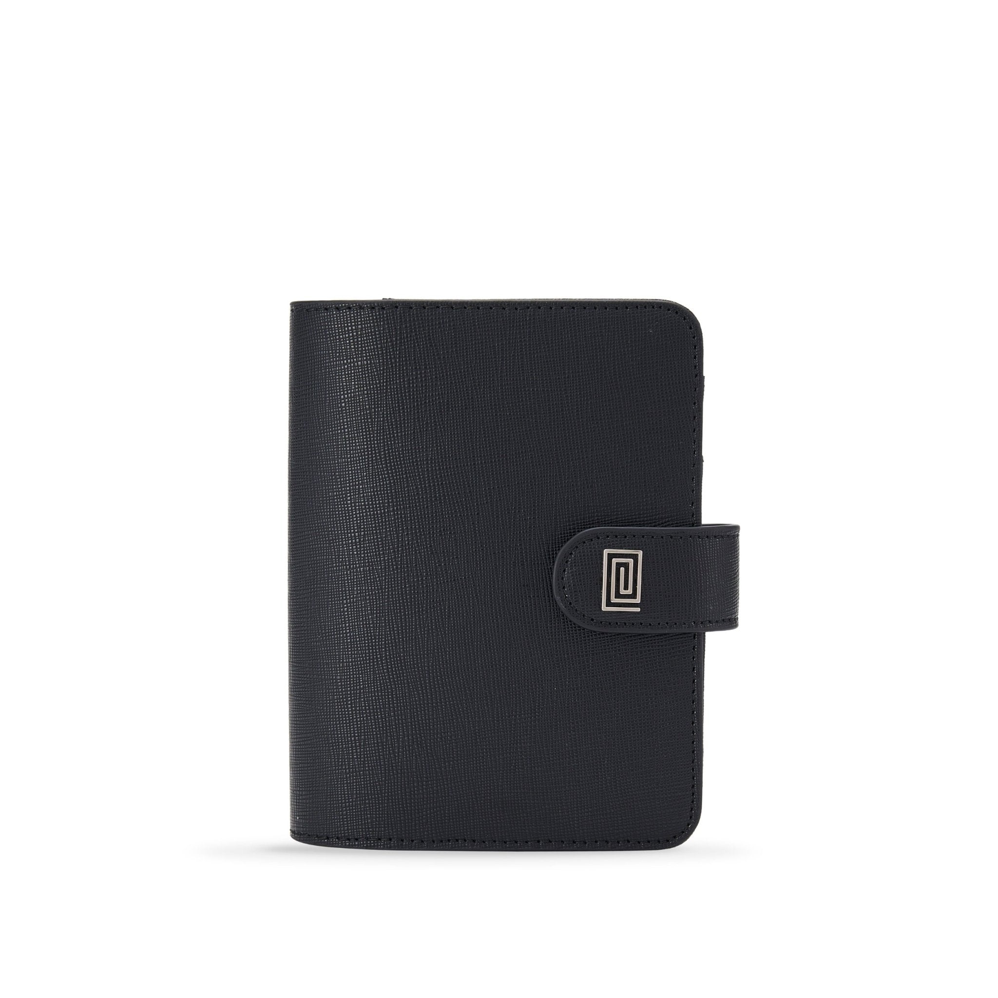 Silver Black Onyx Saffiano Poca Plus | XS4. Poca Plus Ringless Agenda | A6 Planner Cover | NOTIQ