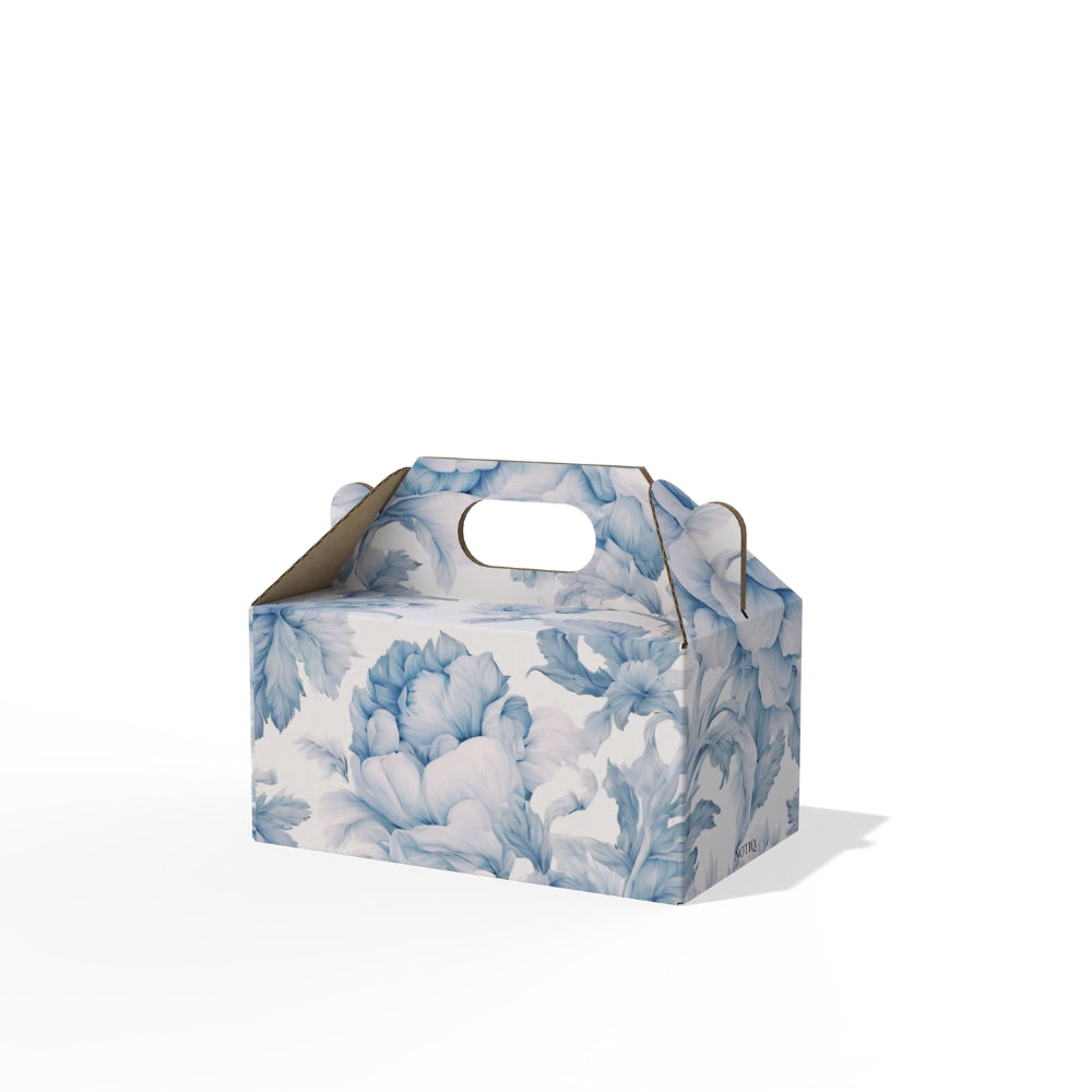 Vintage Blue | Toile de Jouy Gable Box | High-Fashion Florals Gift Box | NOTIQ