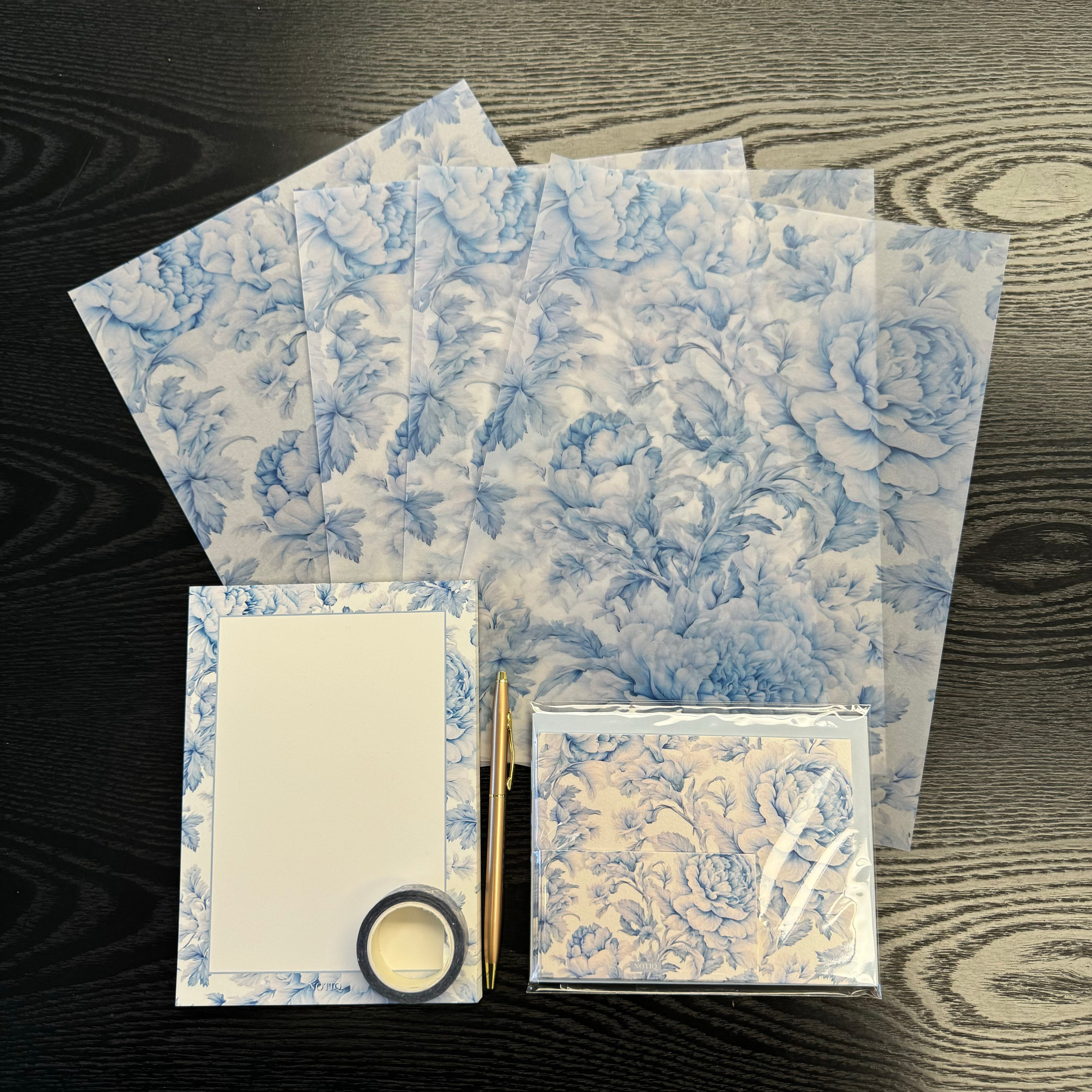 Vintage Blue | Toile de Jouy High-Fashion Florals | Craft Your Luxe Kit | NOTIQ