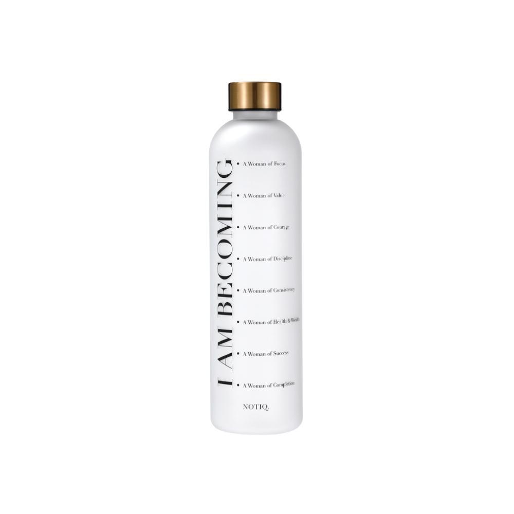 Frost White Maxi - 1000 ml / 34 oz | OUTLET | I Am Becoming Affirmation Water Tracking Bottle Kit | Mauve Blush | Final Sale | NOTIQ