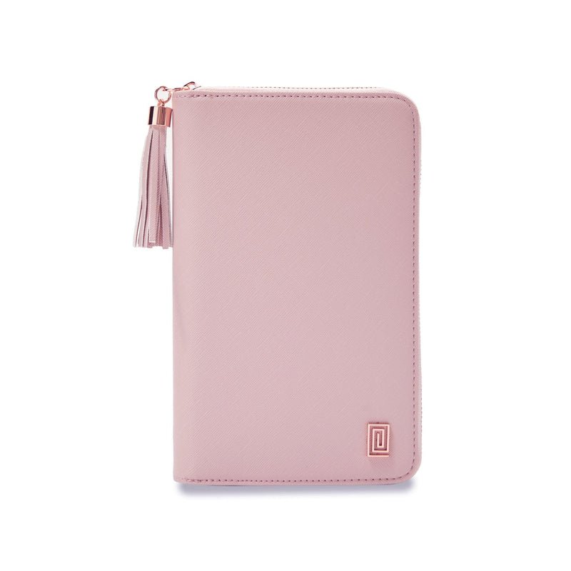Rose Gold on Rosebud Saffiano Slim Compact | OUTLET | SL7. Slim Compact Zip Wallet | Final Sale | NOTIQ