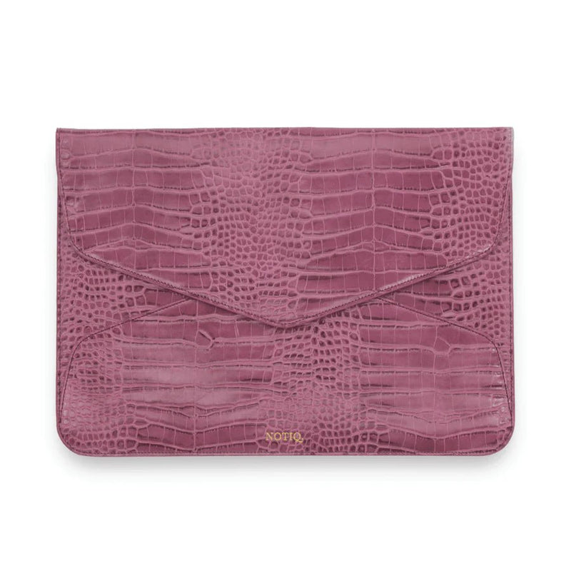 Croco Laptop Case Tech Clutch Raspberry Croco Midi - Fits Up To 14-inch Devices