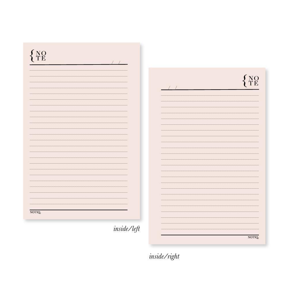 Blush Pink | Daily Notes Planner Inserts & Refill | NOTIQ