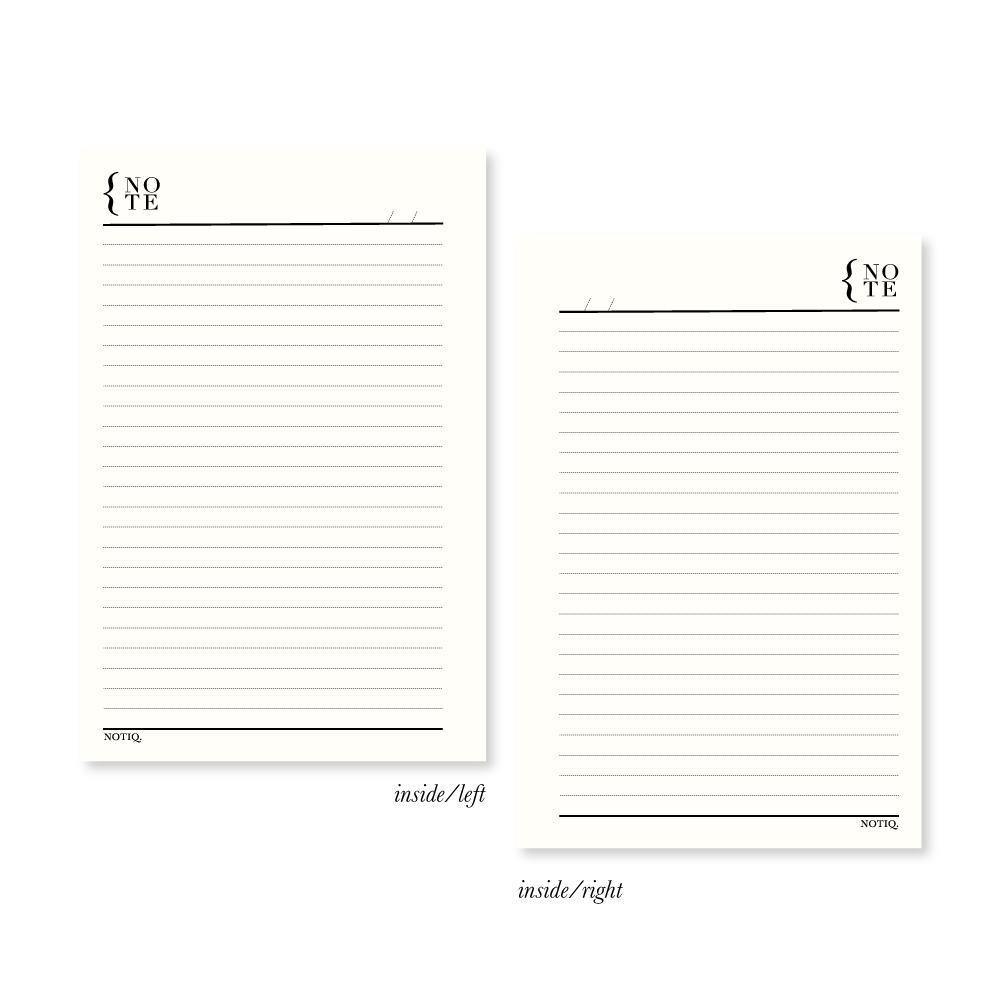 Pearl White | Daily Notes Planner Inserts & Refill | NOTIQ