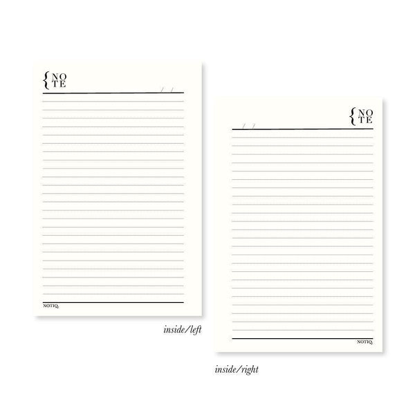 Daily Notes Planner Inserts & Refill Pearl White