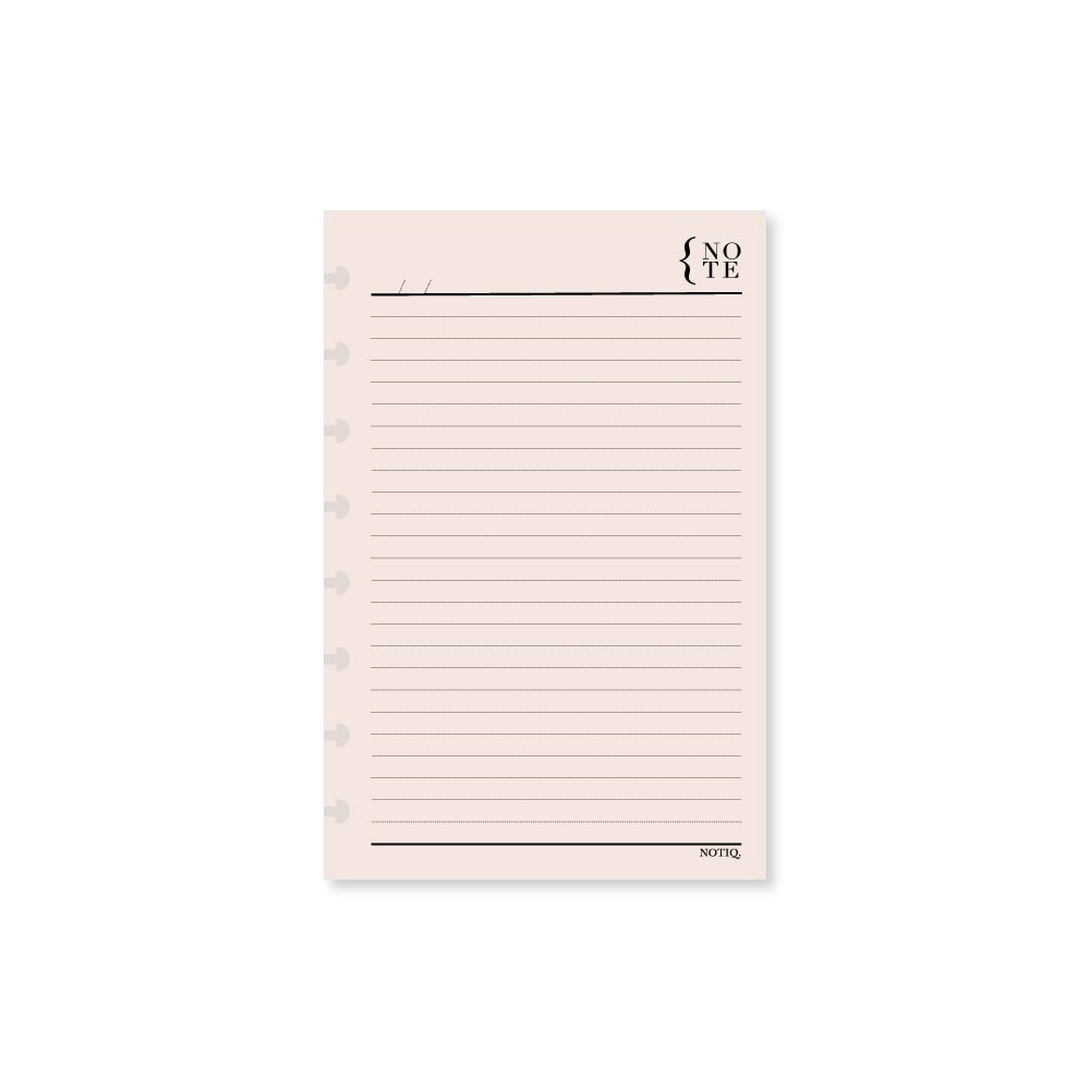 Blush Pink | Daily Notes | Notepad | Disc Punched | NOTIQ