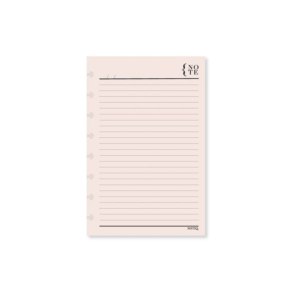 Daily Notes | Notepad | Disc Punched Blush Pink