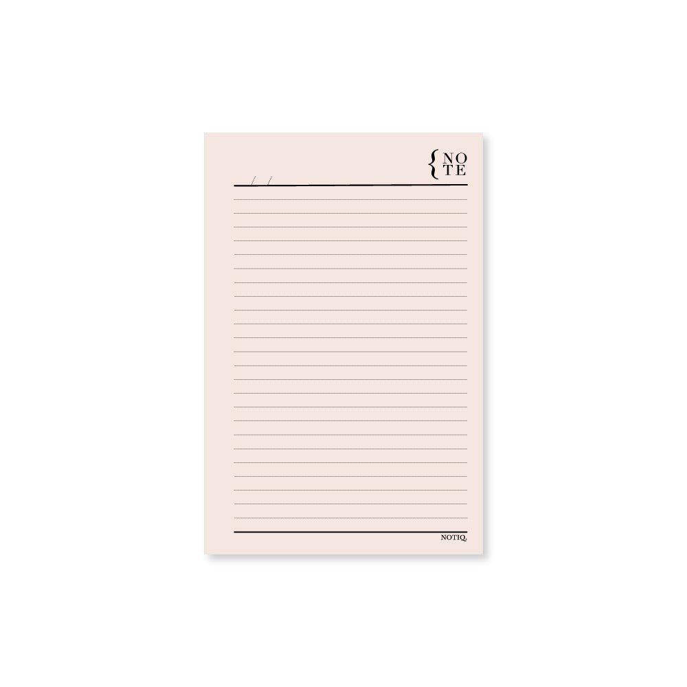 Blush Pink | Daily Notes | Notepad | Unpunched | NOTIQ