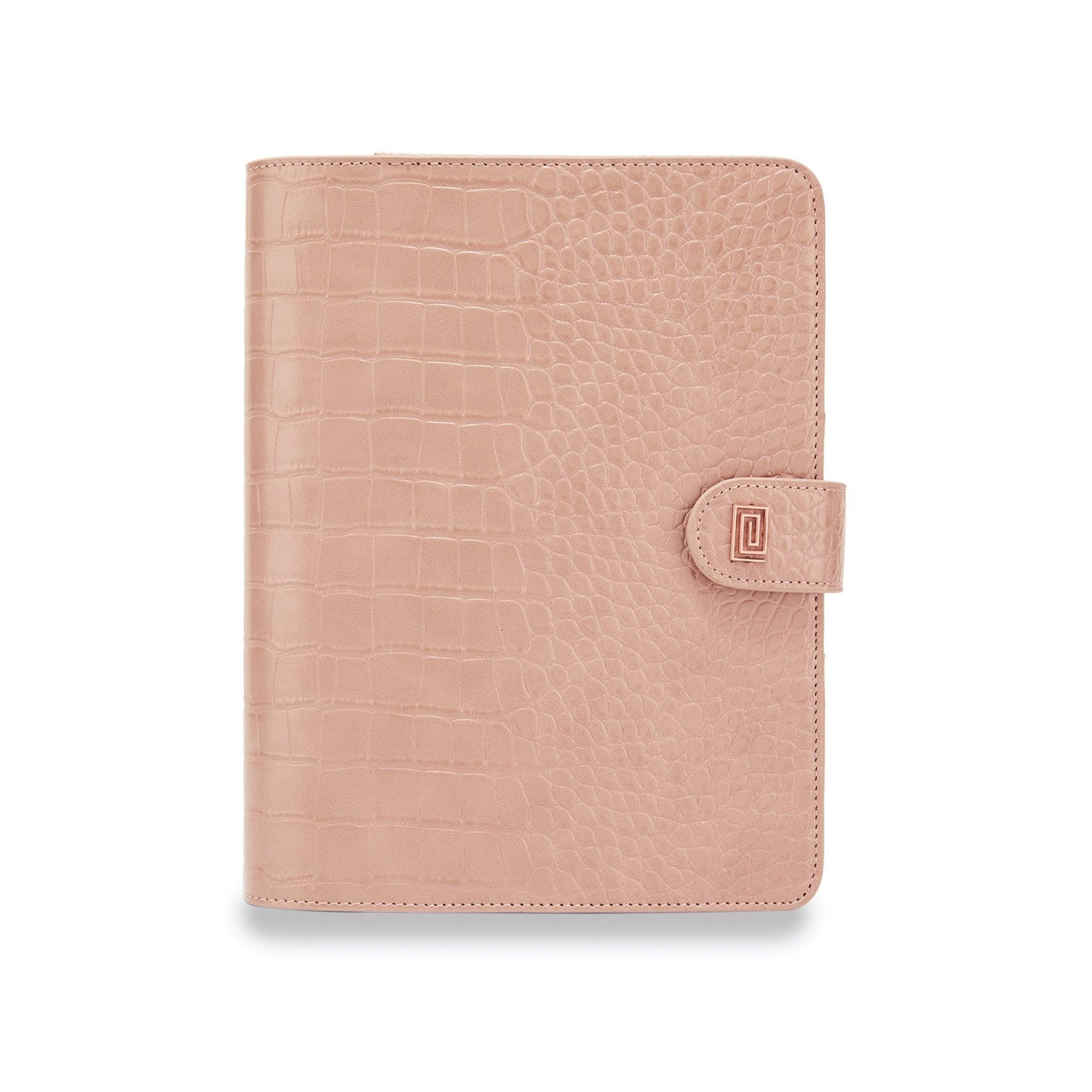 Rose Nude Croco NOMI | OUTLET | MM1. Nomi Ringless Agenda | A5 Notebook Planner Cover | Final Sale | NOTIQ