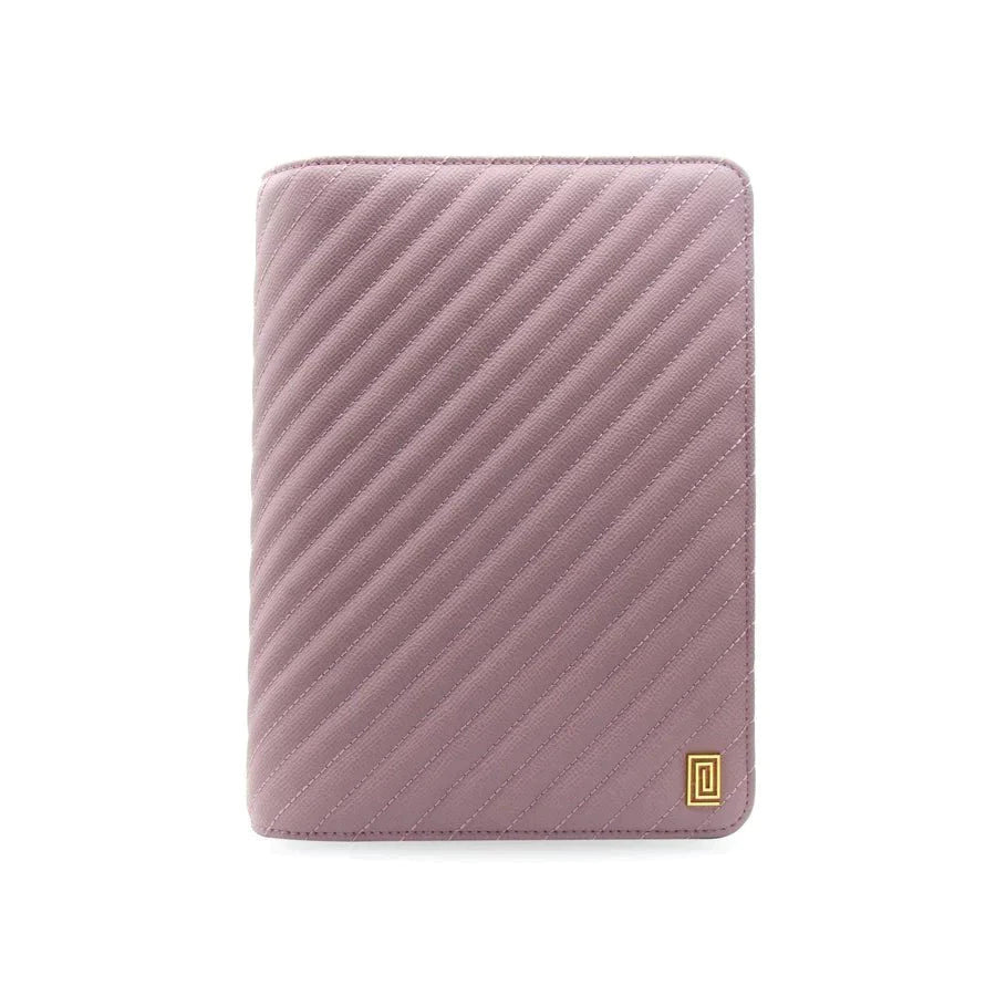 Mauve Quilted Nomi | OUTLET | MM2. Nomi Desk Folio Ringless Agenda | A5 Notebook or Half Letter Planner Cover | Final Sale | NOTIQ