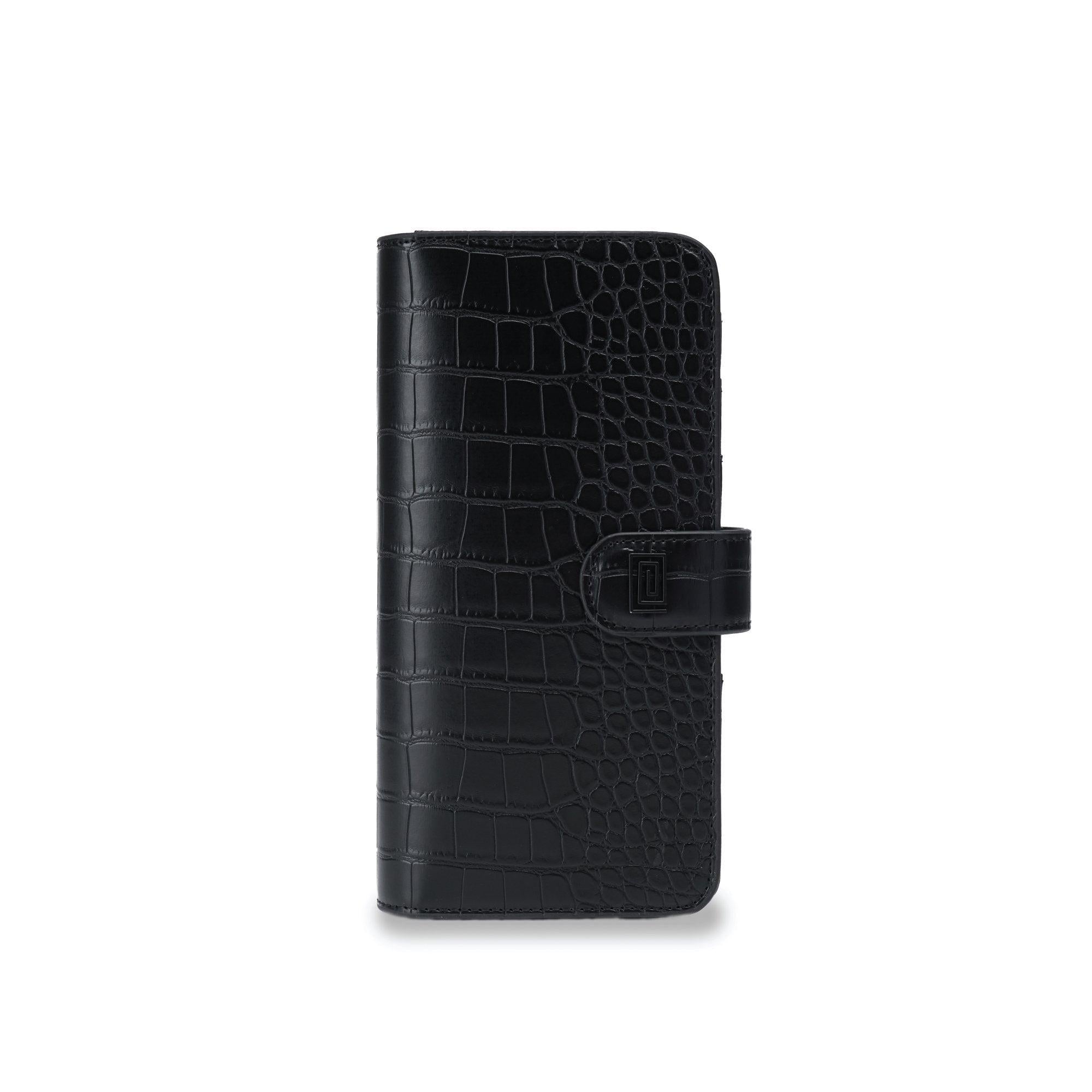 MASQ Croco Slim Compact | OUTLET | SL5. Slim Compact Wallet Ringless Agenda | Wallet Planner Cover | Final Sale | NOTIQ