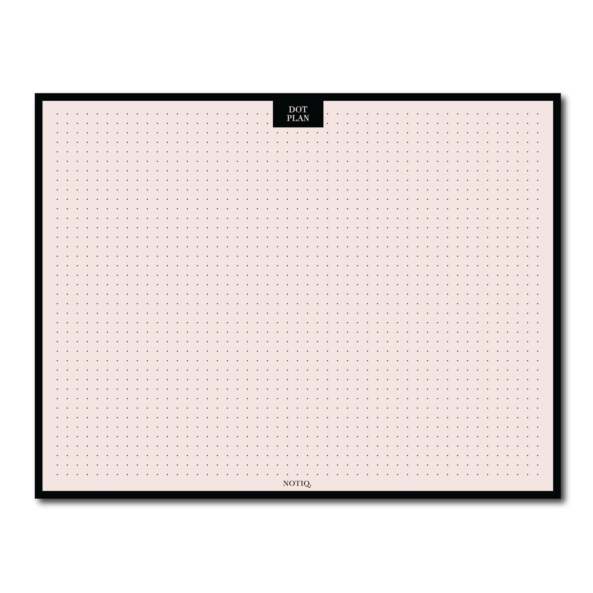 Blush Pink | Dot Plan | Dot Grid Desk Pad | Notepad | NOTIQ
