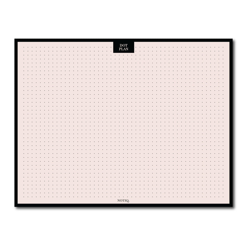 Dot Plan | Dot Grid Desk Notepad Blush Pink