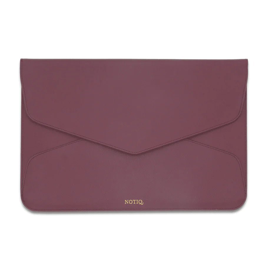Envelope Laptop Case | Tech Clutch Mulberry Pebble
