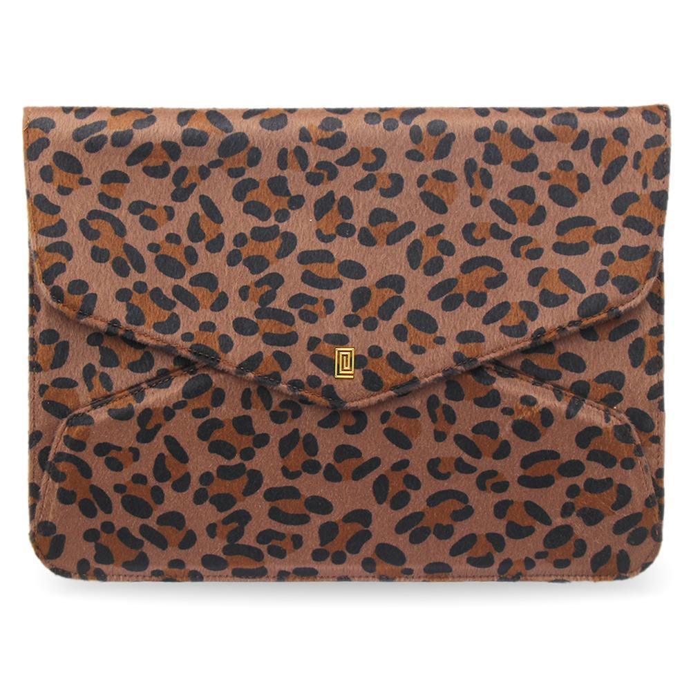 Envelope Laptop Case | Tech Clutch Leopard Fits Up To 13 - 14 inch Devices
