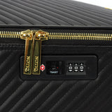 EQUIP Carry-On Quilted Suitcase Black Lisse
