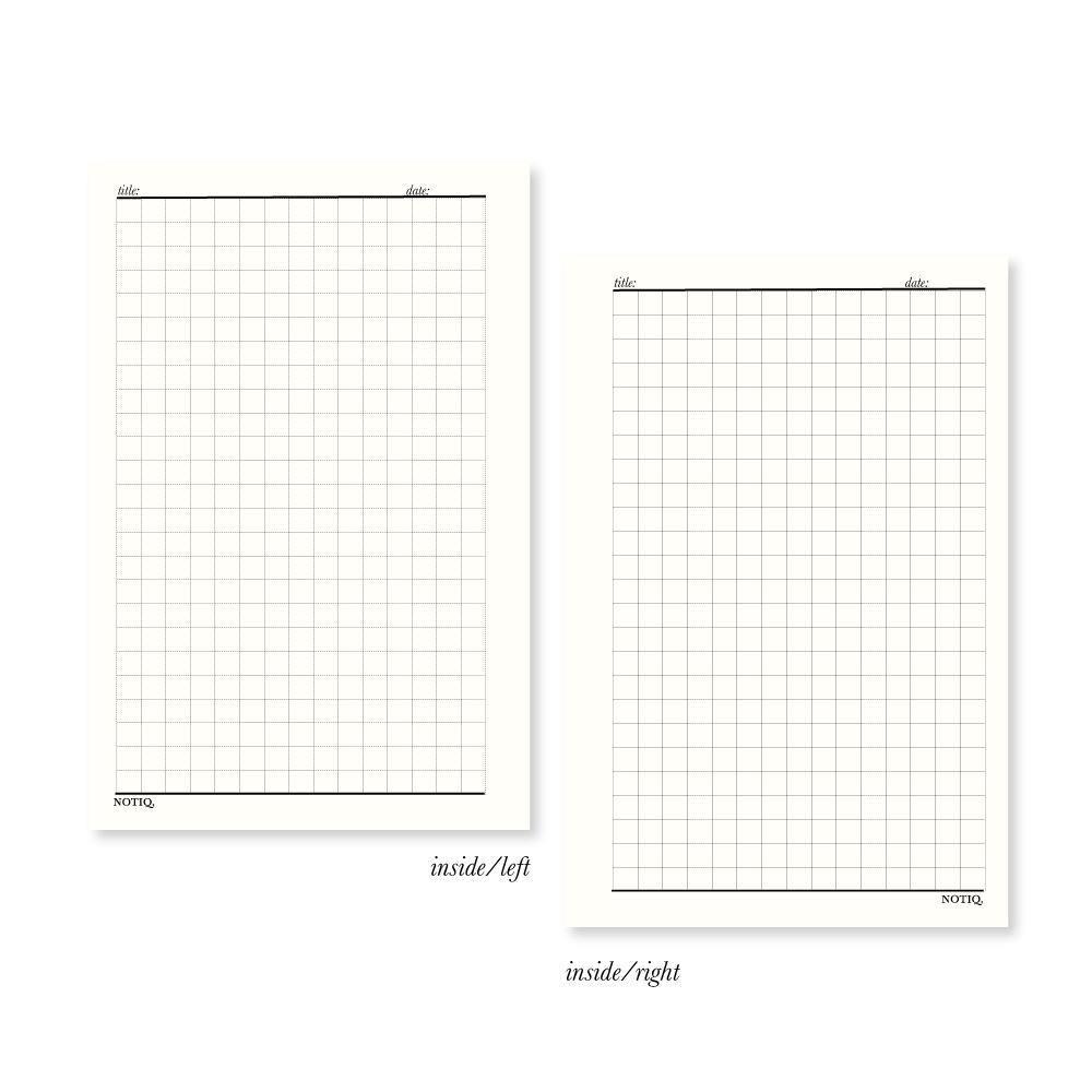 Pearl White | Graph Grid Planner Inserts & Refill | NOTIQ