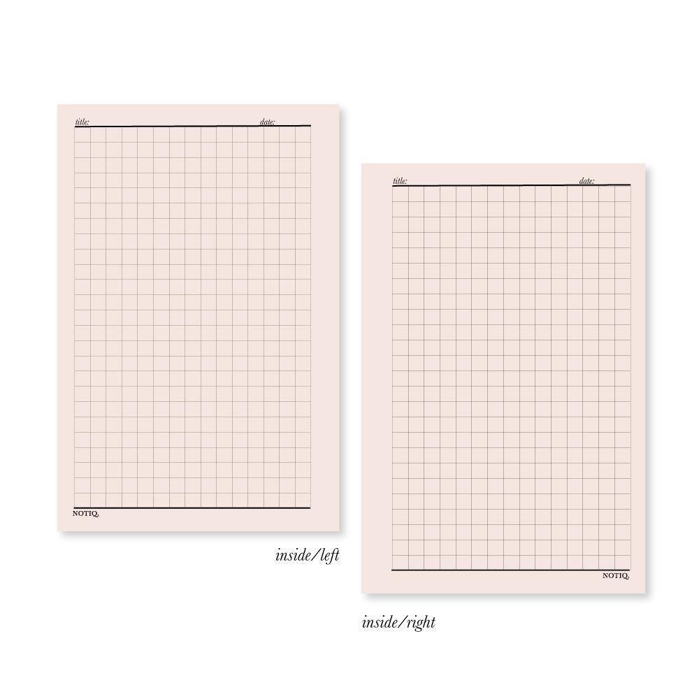 Blush Pink | Graph Grid Planner Inserts & Refill | NOTIQ