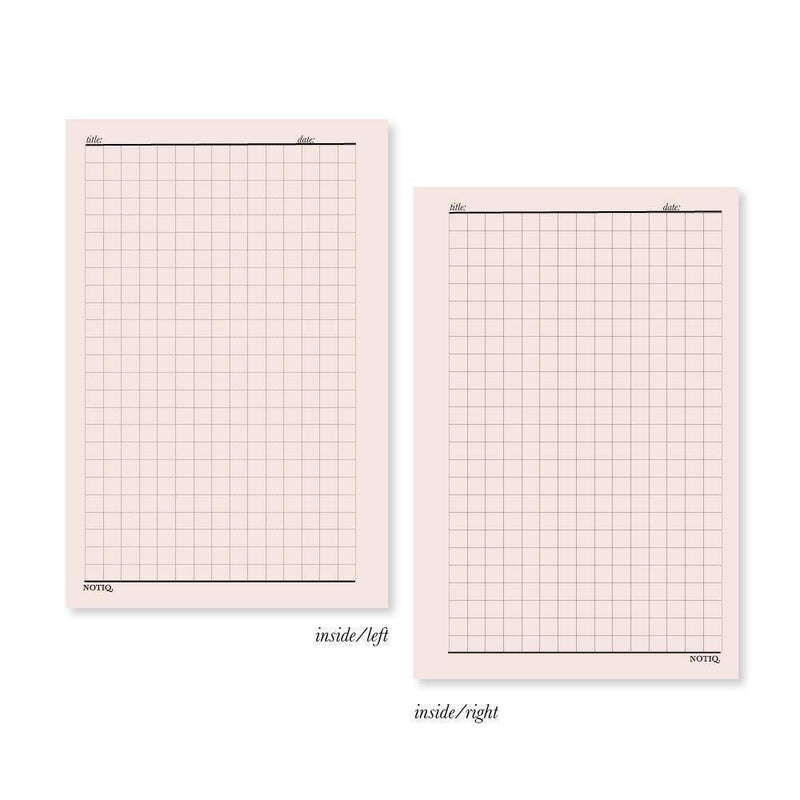 Graph Grid Planner Inserts & Refill Blush Pink