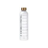 I Am Becoming Affirmation Water Tracking Bottle Kit Maxi Frost White