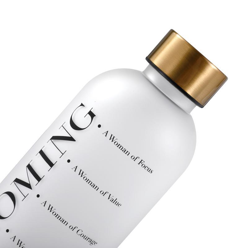I Am Becoming Affirmation Water Tracking Bottle Kit Maxi Frost White