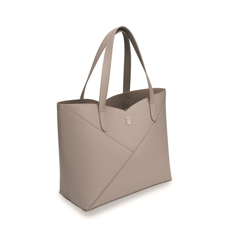 IMPERFECT | Saffiano Structure Tote | Handbag | Final Sale | Retired Daily Tote Stone Gray Saffiano