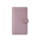 Quilted RINGLESS SLIM Wallet Agenda Cover Mauve Quilted