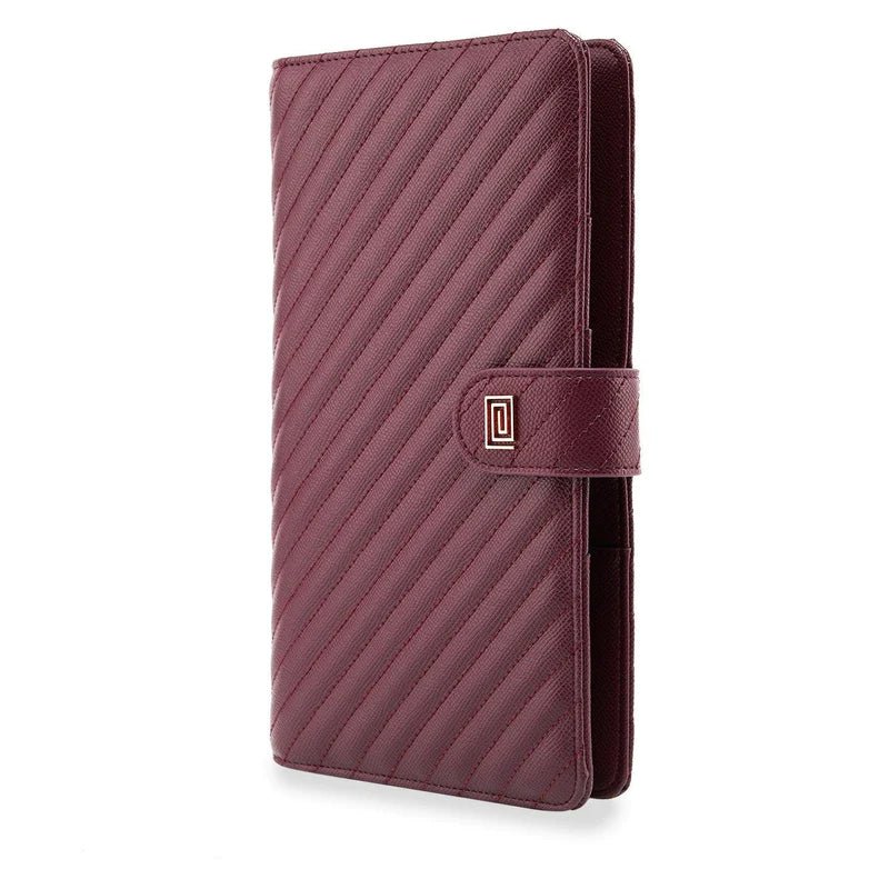 Quilted RINGLESS SLIM Wallet Agenda Cover Mulberry Quilted