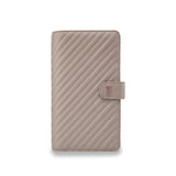 Quilted RINGLESS SLIM Wallet Agenda Cover Stone Gray Quilted