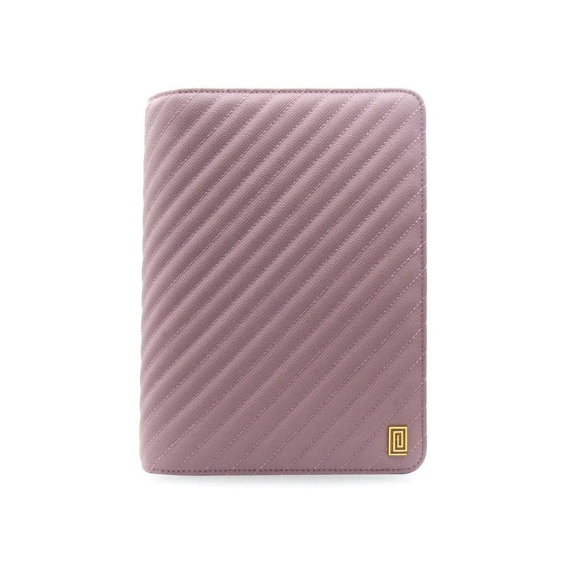 Quilted RINGLESS Strapless Folio Agenda Cover Mauve Quilted Demi