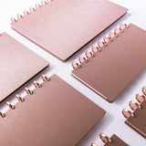 MODERNO Poly Snap Covers Discbound Planner Covers | Set of 2 Rose Gold Moderno