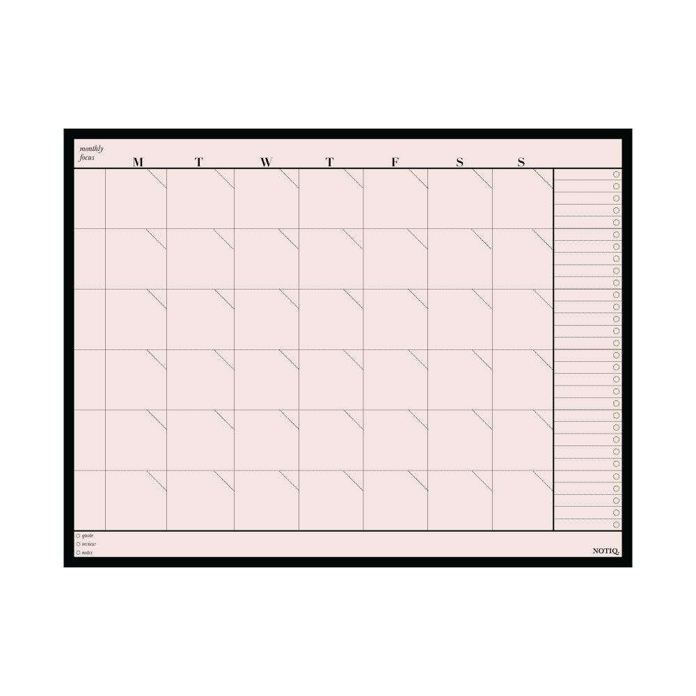 Monday Start Blush Pink | Monthly Plan Desk Pad | Planner Notepad | NOTIQ