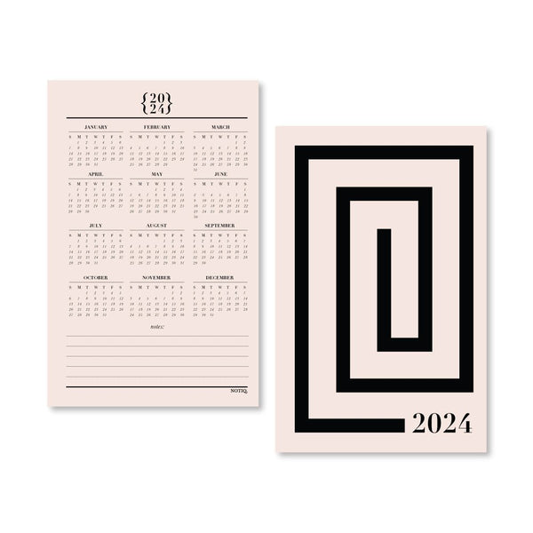 Pre-Order | 2024 Monthly Brief Dated Calendar Planner Inserts & Refill | Sunday Start