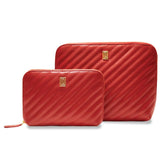 Quilted Luxe Tech Pouch Scarlet Lisse