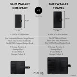 Quilted RINGLESS SLIM Wallet Agenda Cover MASQ Noir