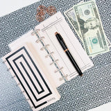 Simplicity Clearfrost Budget Book Cash Envelopes Finance Kit Blush Pink