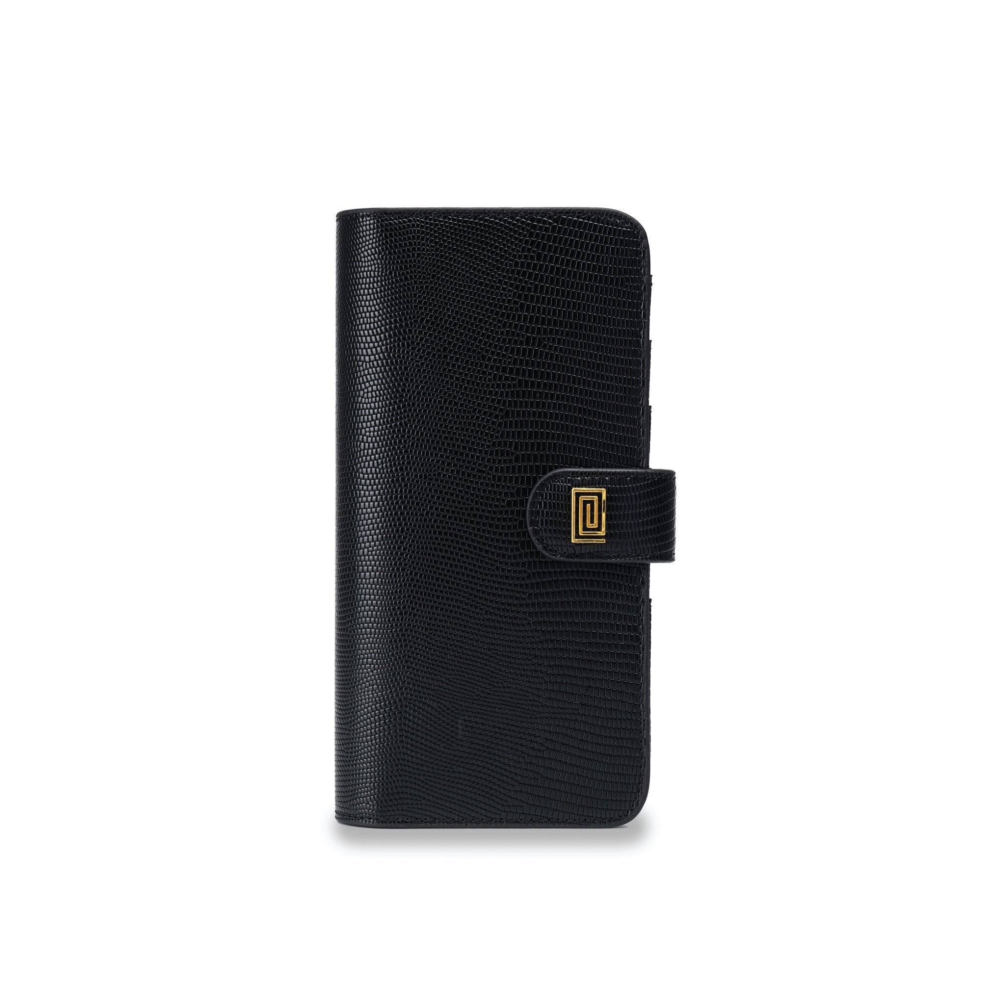 SL5. Slim Compact Wallet Ringless Agenda Cover BLAQ Lizard Slim Compact