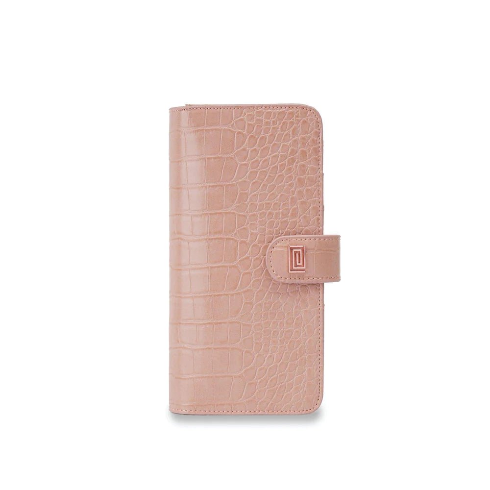 Rose Nude Croco Slim Compact | SL5. Slim Compact Wallet Ringless Agenda | Wallet Planner Cover | NOTIQ