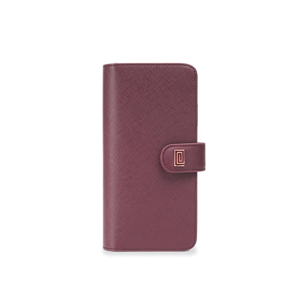 Mulberry Saffiano Slim Compact | SL5. Slim Compact Wallet Ringless Agenda | Planner Cover | NOTIQ