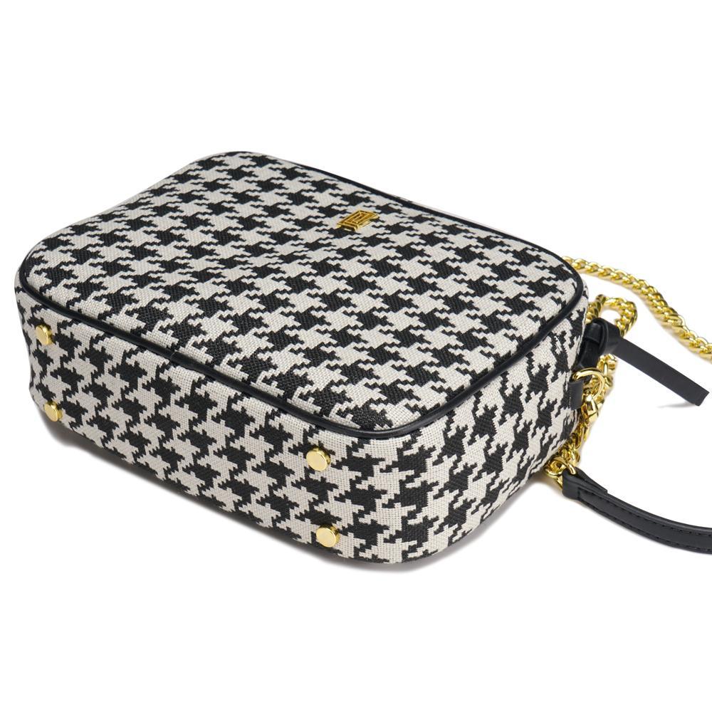 | Soigné Houndstooth Classic Handbag | NOTIQ