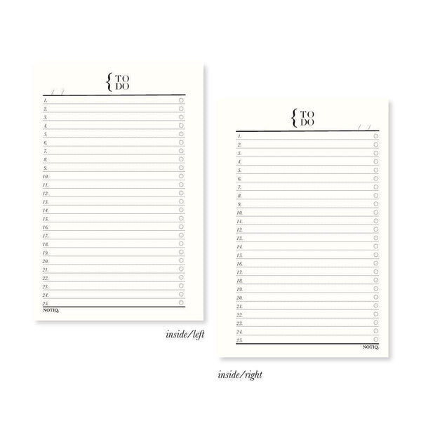 To Do List Planner Inserts & Refill Pearl White
