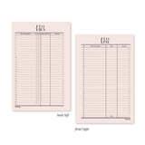 To Pay + To Buy Finance Planner Inserts & Refill Blush Pink
